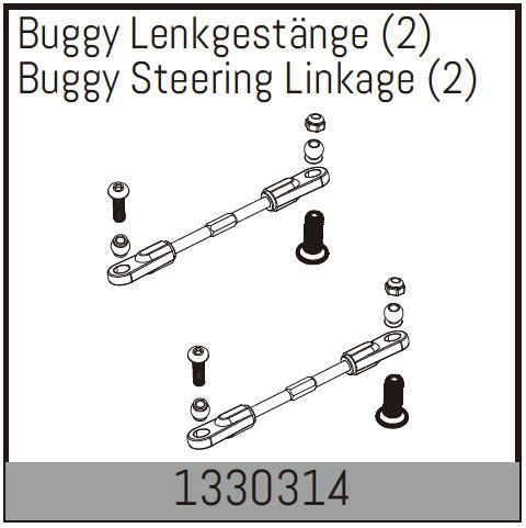 Absima Buggy Steering Linkage (2) ( AB 1330314)