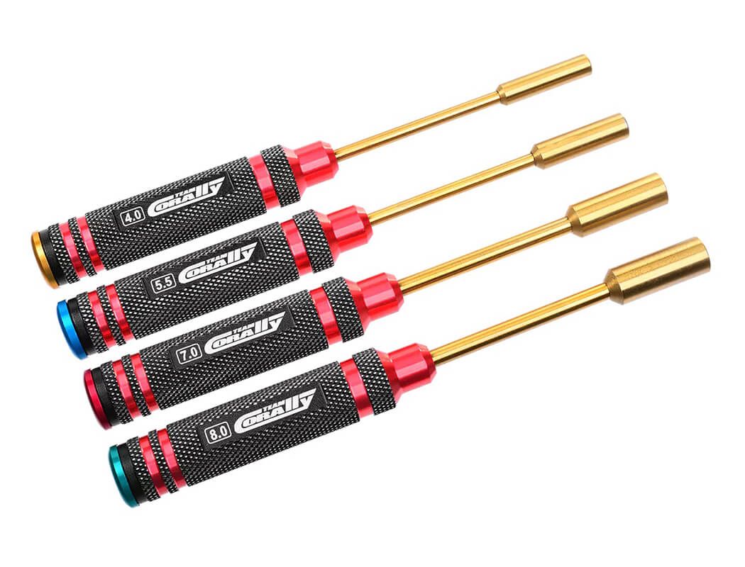 Corally Pro Nut Driver Set - 4.0, 5.5, 7.0, 8.0mm (C-16190)