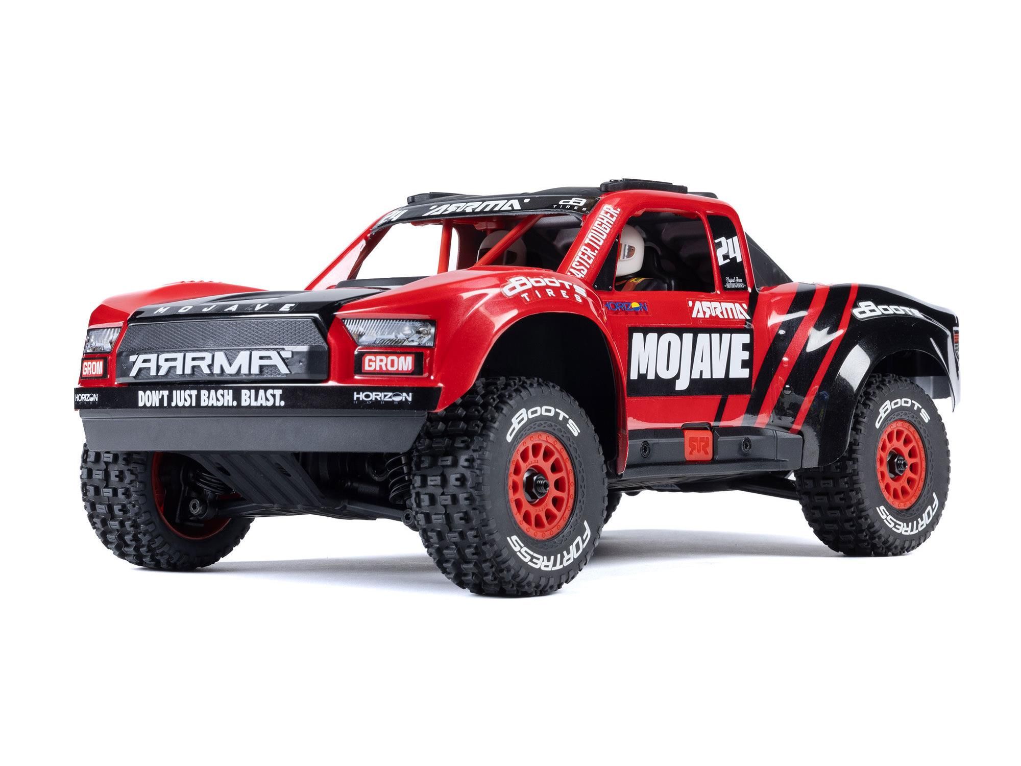 Arrma 1/16 MOJAVE GROM MEGA 4X4 DT with Battery &amp; Charger Red (C-ARA2104T1)