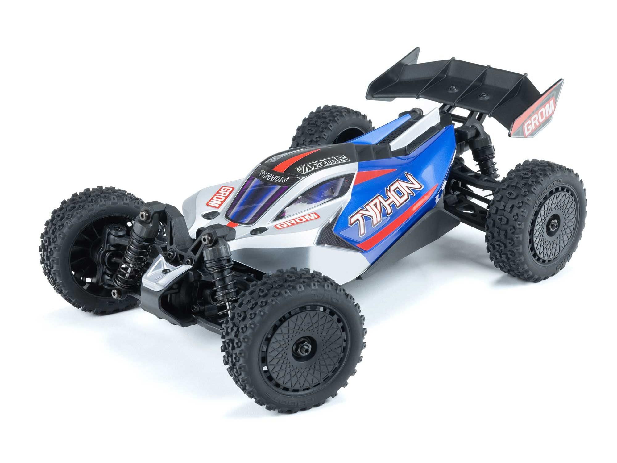 Arrma 1/14 TYPHON GROM MEGA 4X4 Buggy with Battery &amp; Charger Blue (C-ARA2106T1)