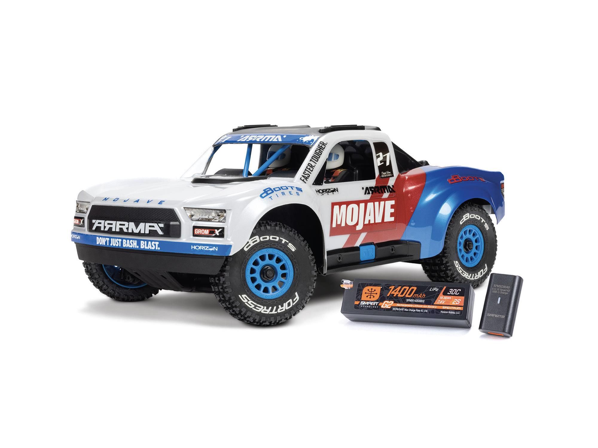 Arrma 1/16 MOJAVE GROM 223S BLX 4X4 DT with Batt/Charger White (C-ARA2304ST2)