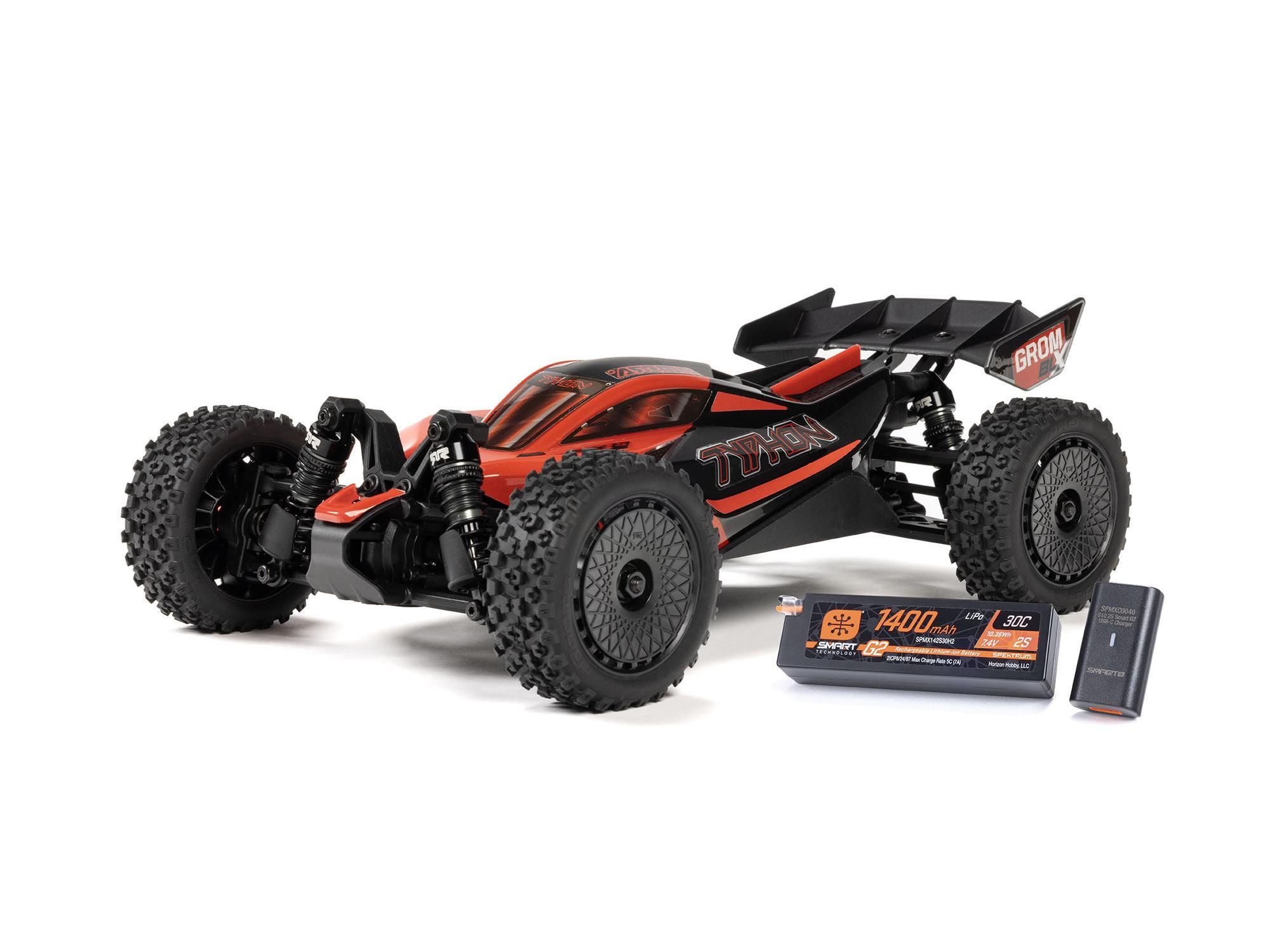 Arrma 1/14 TYPHON GROM 223S BLX 4X4 with Batt/Charger Red (C-ARA2306ST1)