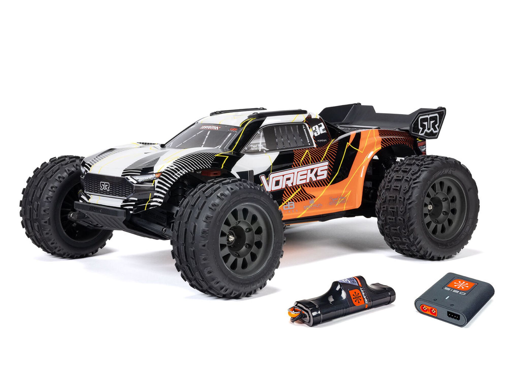 Arrma 1/10 VORTEKS MEGA 550 4X2 ST with Battery &amp; Charger Orange (C-ARA3205ST1)