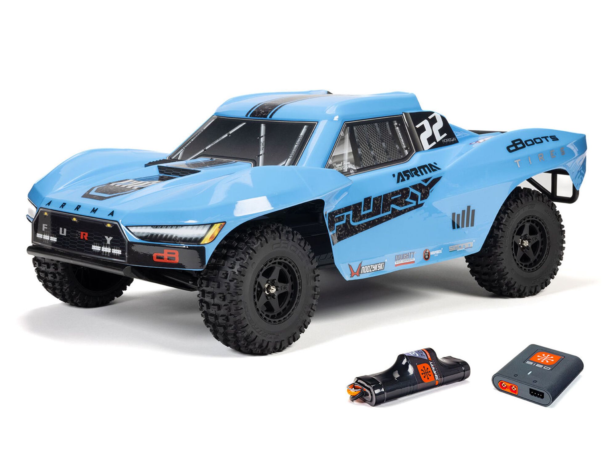 Arrma 1/10 FURY MEGA 550 4X2 SCT with Battery &amp; Charger Blue (C-ARA3221ST2)