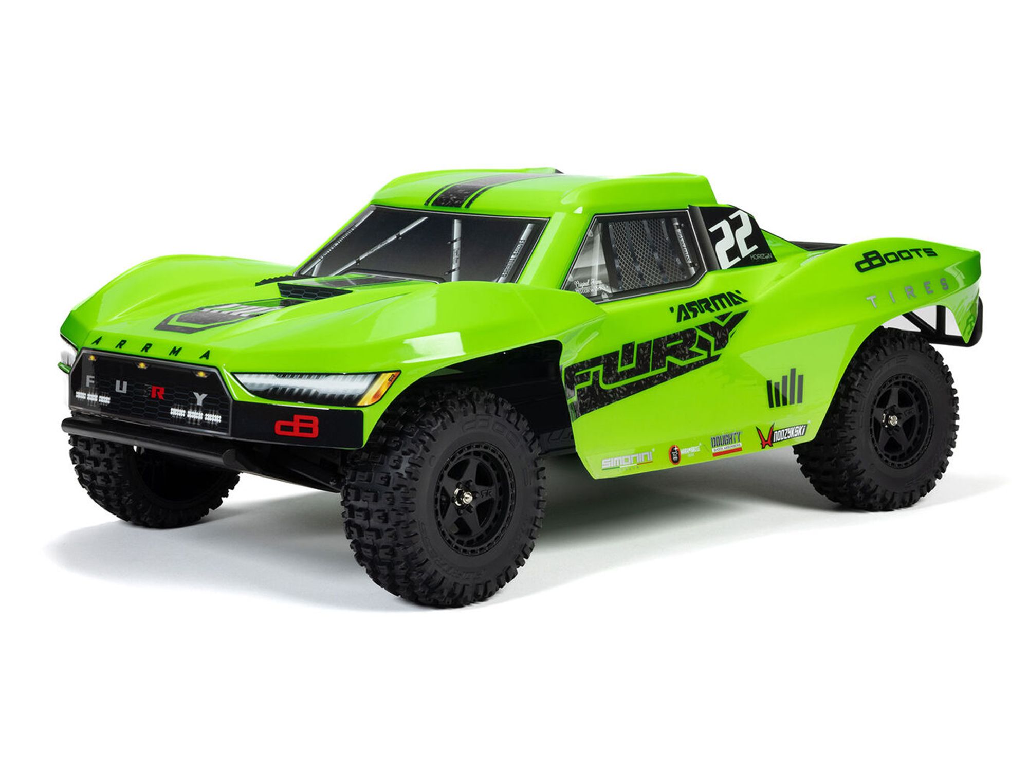Arrma 1/10 FURY MEGA 550 4X2 SCT ARTR (No Battery/Charger) Green (C-ARA3221T1)