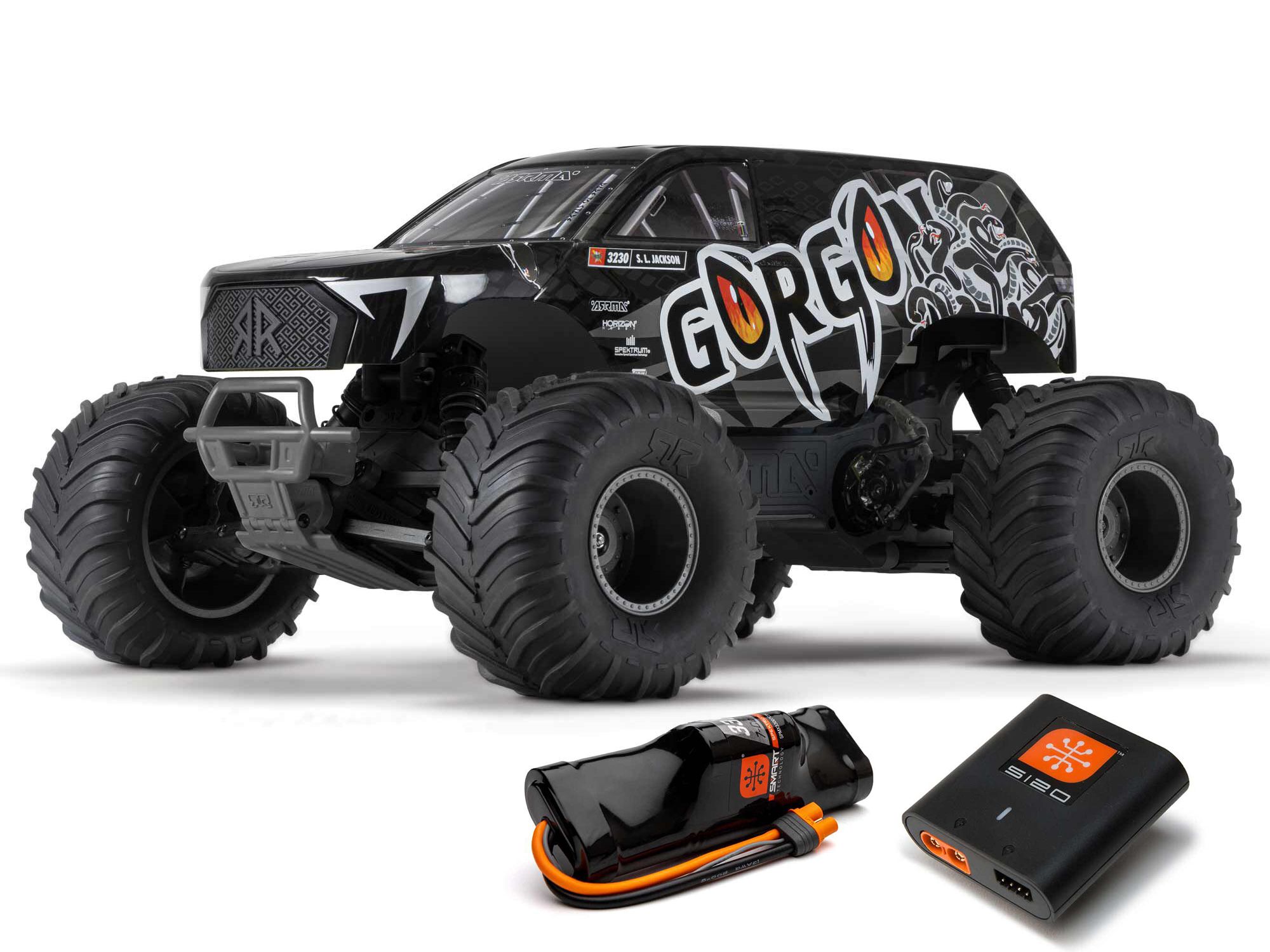 Arrma 1/10 GORGON MEGA 550 2WD MT RTA Kit w/Batt &amp; Chg Gunmetal (C-ARA3230SKT1)