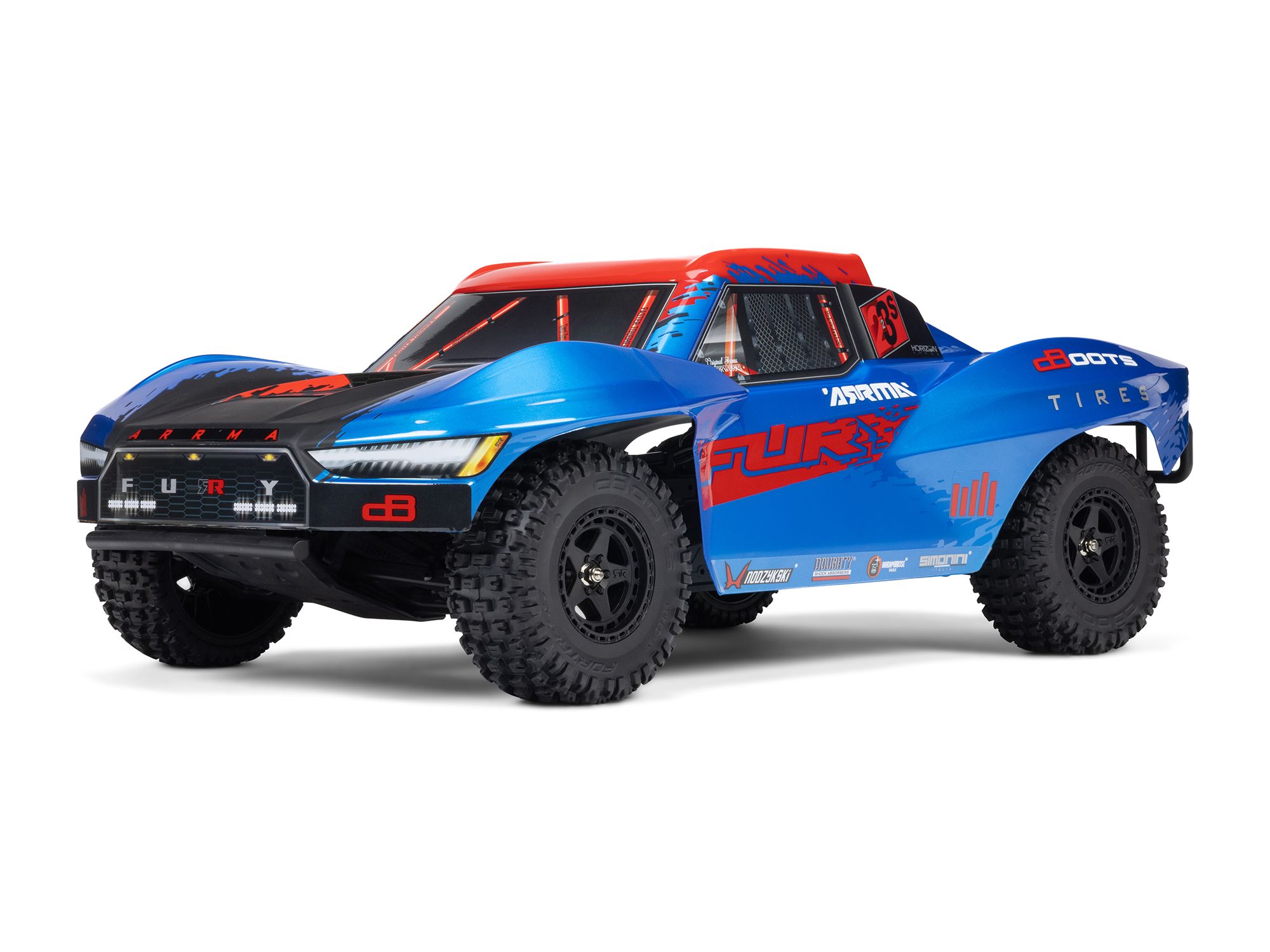 Arrma 1/10 FURY 223S BLX 4X2 SCT RTR with DSC Blue (C-ARA3521T1)