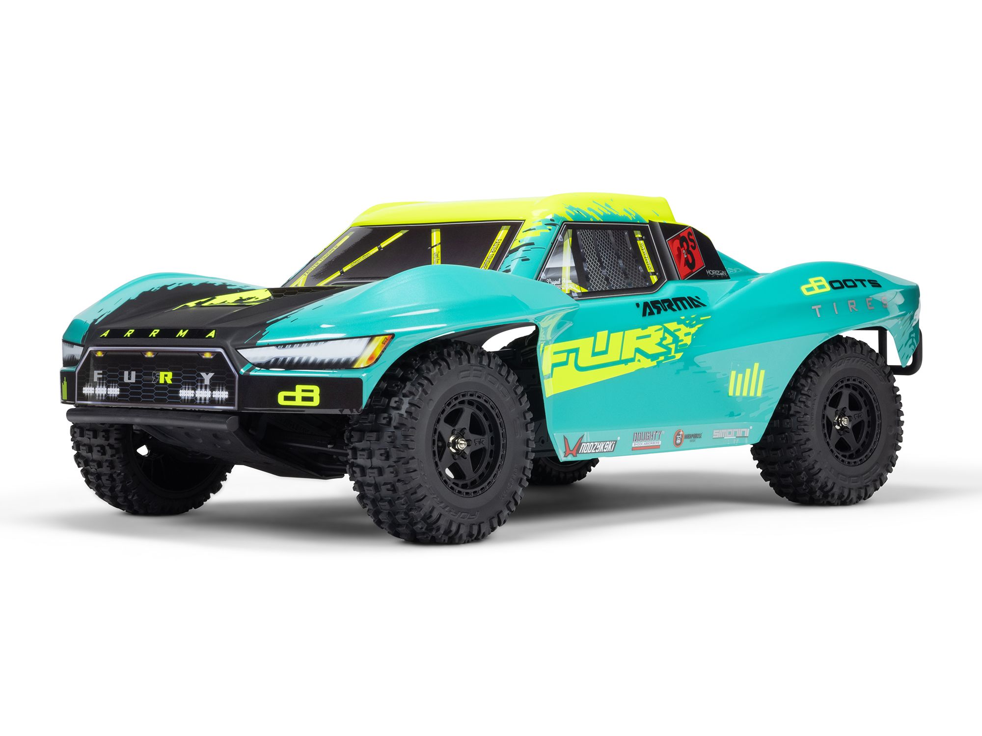 Arrma 1/10 FURY 223S BLX 4X2 SCT RTR with DSC Green (C-ARA3521T2)