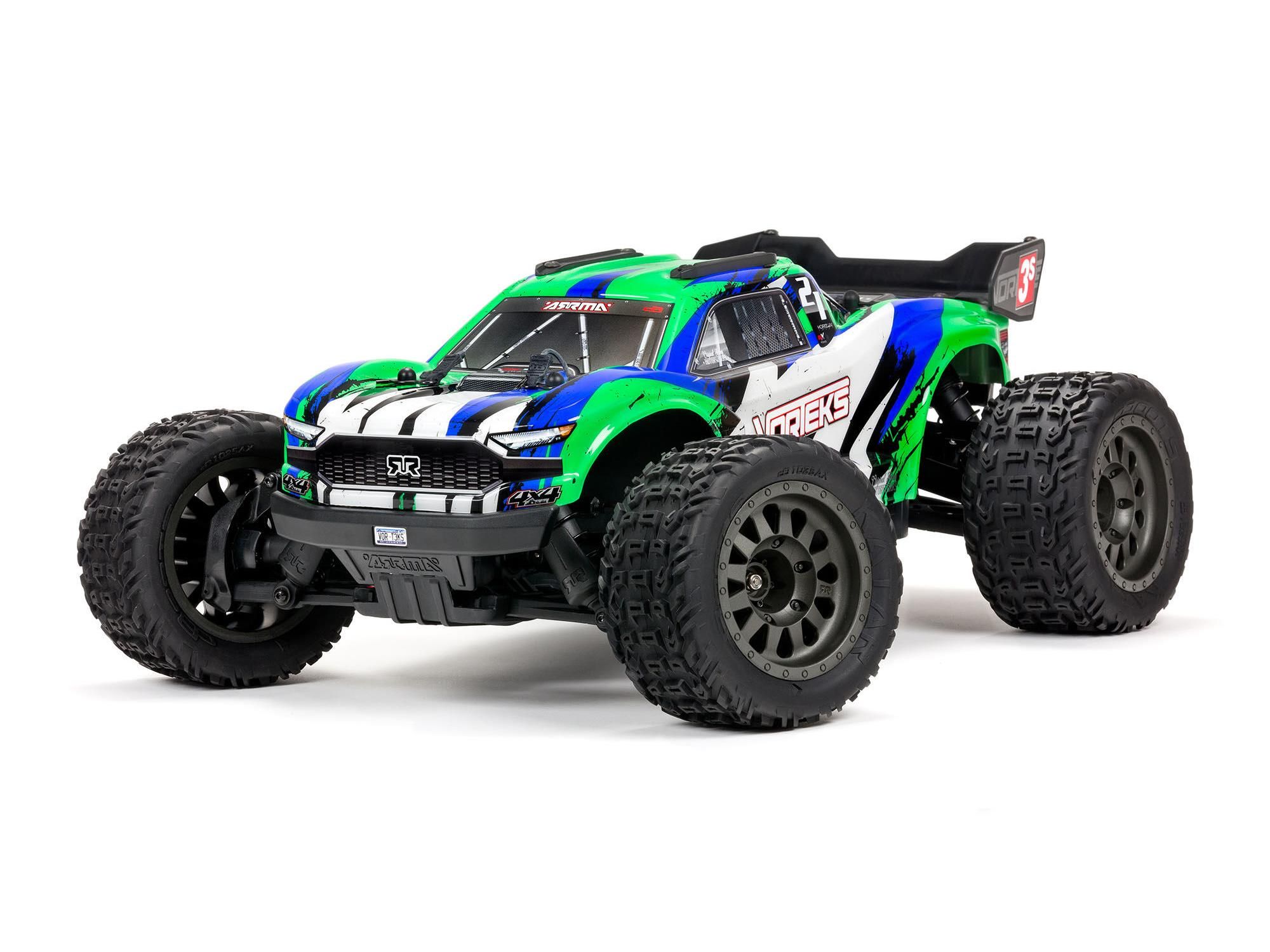 Arrma Vorteks 4x4 3S BLX Stadium Truck RTR - Green (C-ARA4305V3BT3)