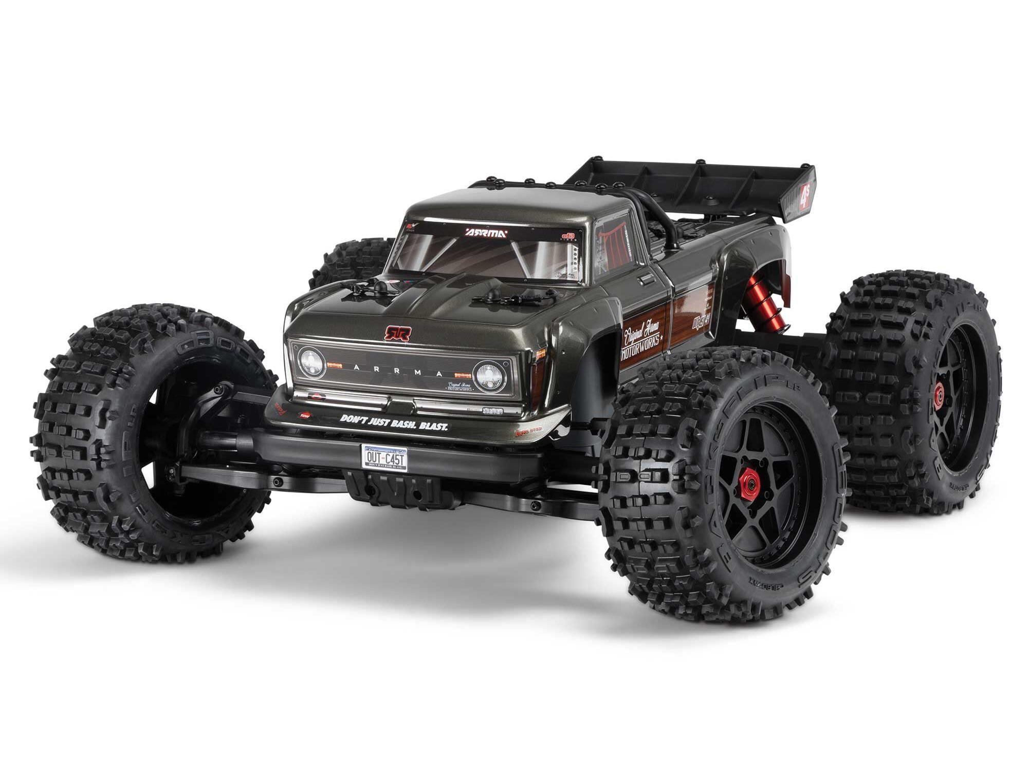 Arrma 1/10 OUTCAST 4S 4X4 BLX Stunt MT (with Centre Diff) Gunmetal (C-ARA4410V2T3)