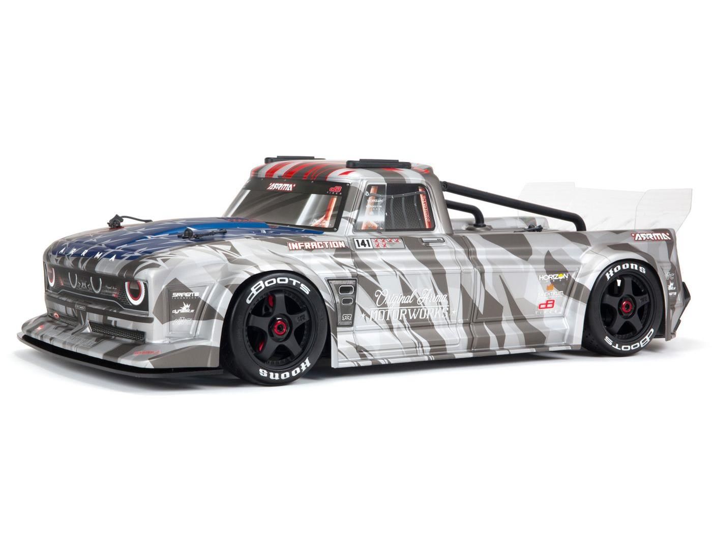 Arrma 1/7 INFRACTION 6S 4X4 BLX Resto-Mod Truck RTR Silver (C-ARA7615V2T2)