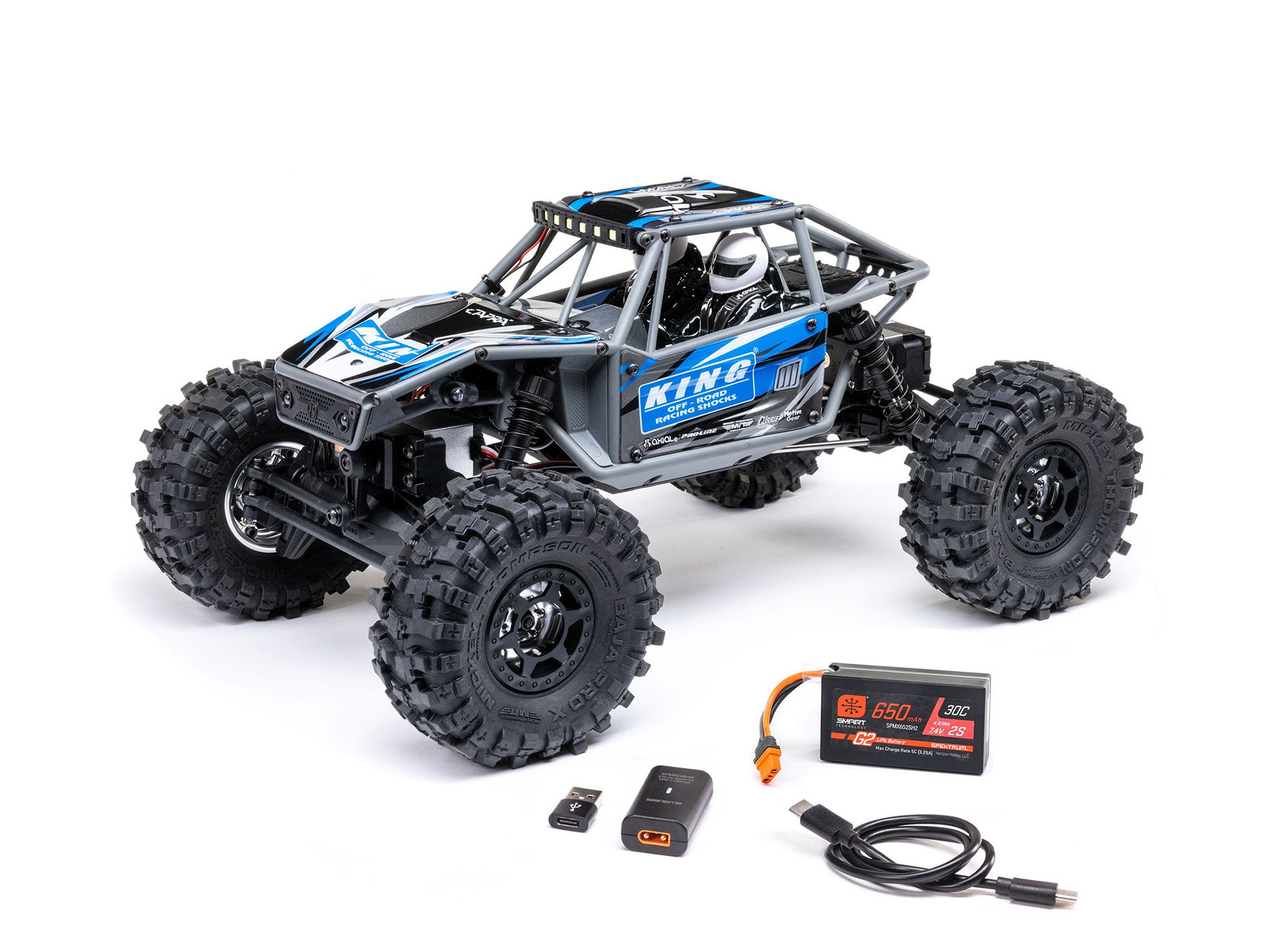 Axial 1/18 UTB18 Capra 4WS 4WD Trail Buggy RTR with Bat/Charger -  Blue (C-AXI-1750T1)