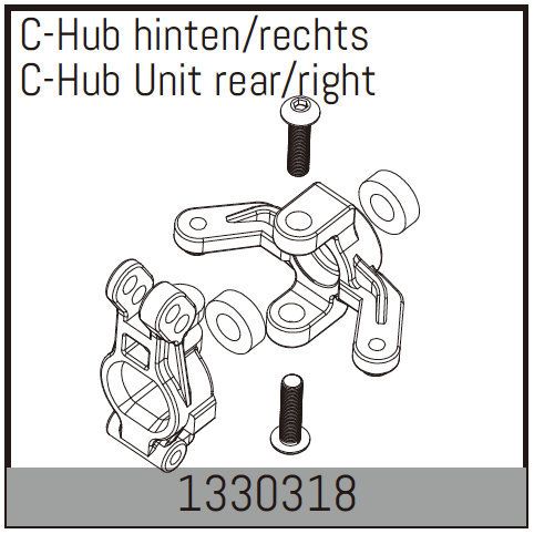 Absima C-Hub Unit Rear/Right ( AB 1330318)