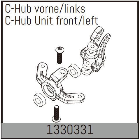 Absima C-Hub Unit Front/Left  ( AB 1330331)