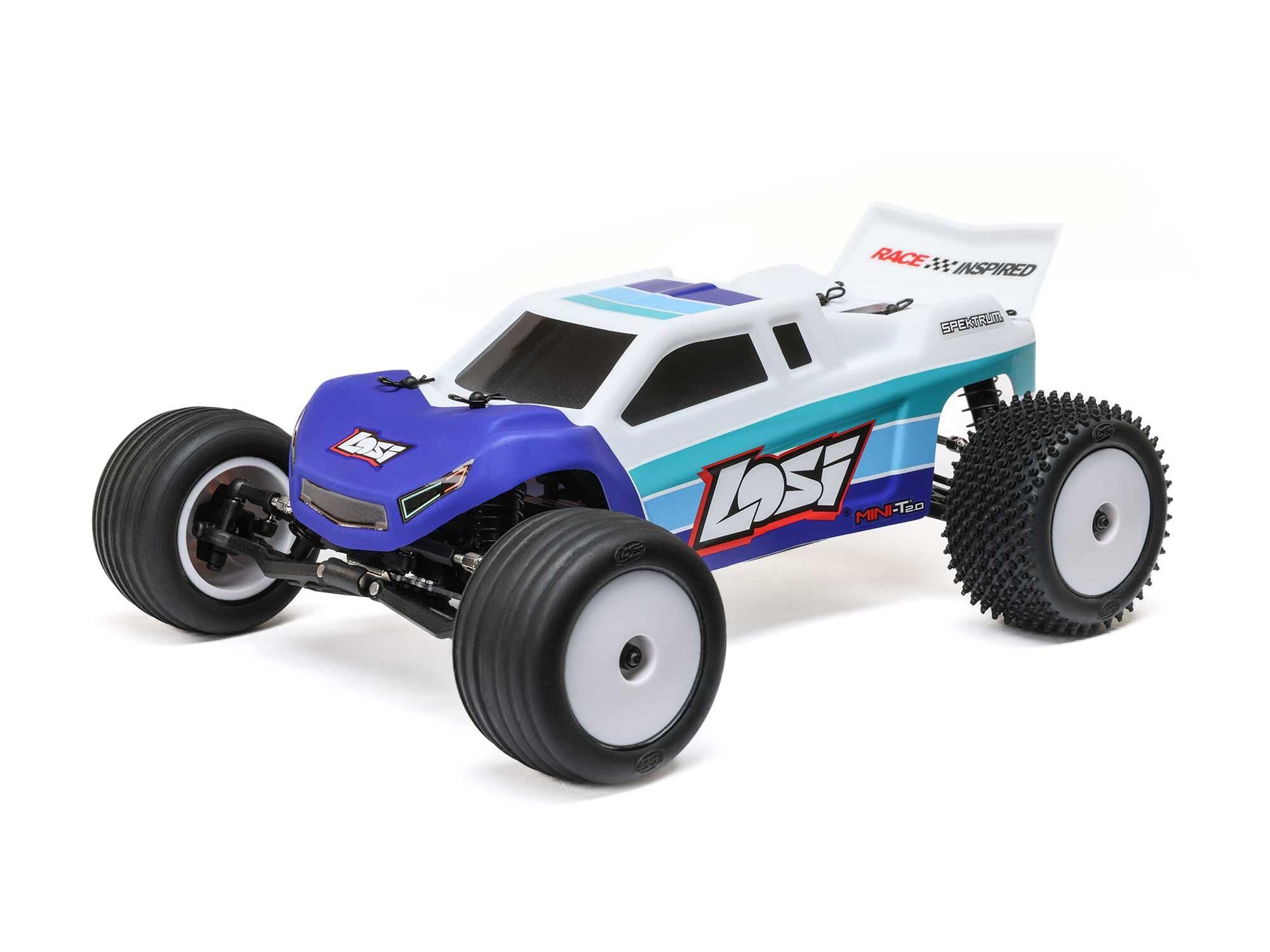 Losi 1/18 Mini-T 2.0 V2 2WD Stadium Truck Brushless RTR Blue (C-LOS-1056T2)
