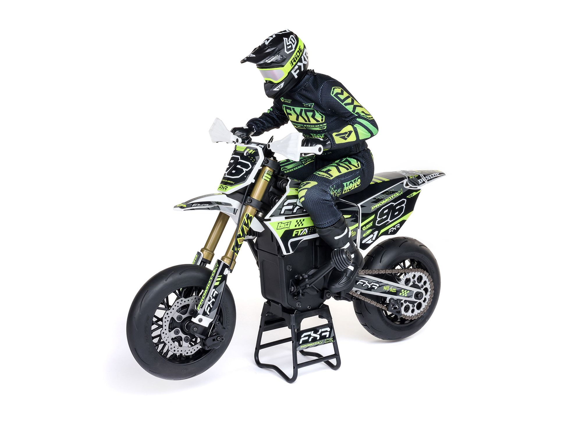 Losi 1:4 Promoto-SM FXR Supermoto Motorcycle RTR, White (C-LOS-2272)