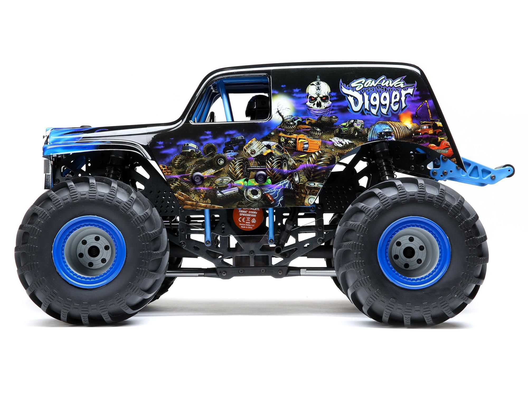 Losi 1:8 SonUva Digger 4WD Solid Axle Monster Truck RTR (C-LOS04021T2)