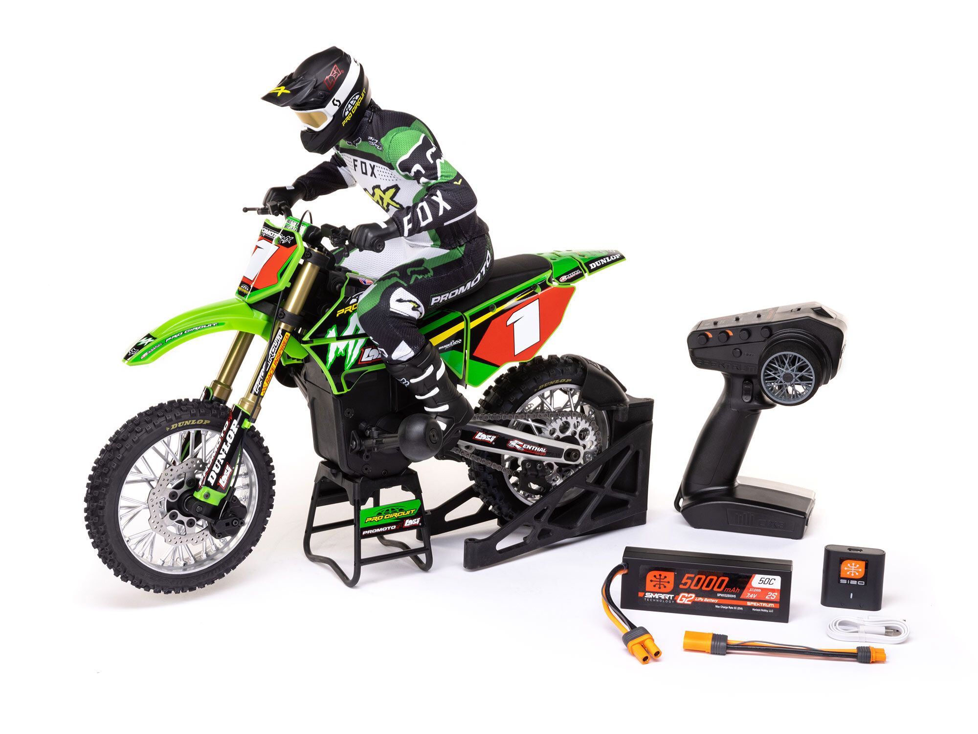 Losi 1:4 Promoto-MX Motorcycle RTR, with Battery &amp; Charger, Pro (C-LOS06002)