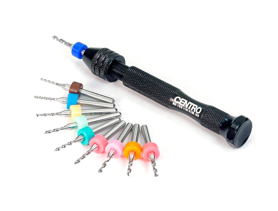 Centro Precision Shock Piston Twist Drill  1.1-2.0mm w/ Aluminium Handle (C0516)