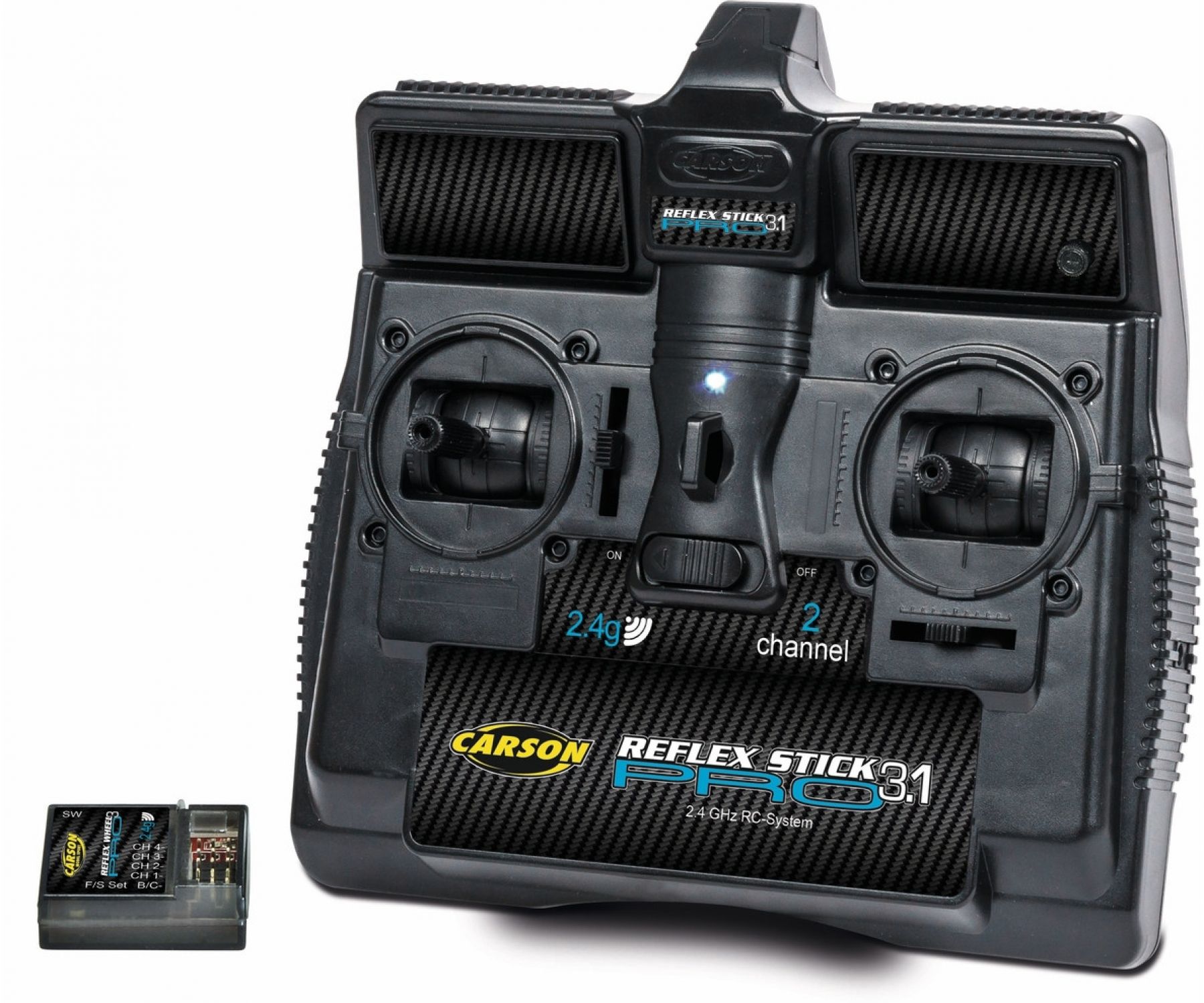 Carson FS Reflex Stick Radio Set Pro 3.1 2.4G with 4 Channel Receiver (C500084)