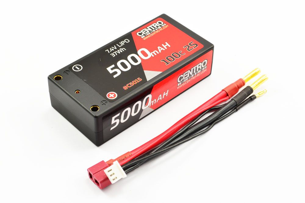 Centro 5000mAh 2s 7.4V 100C Hard Case Shorty (C5015)