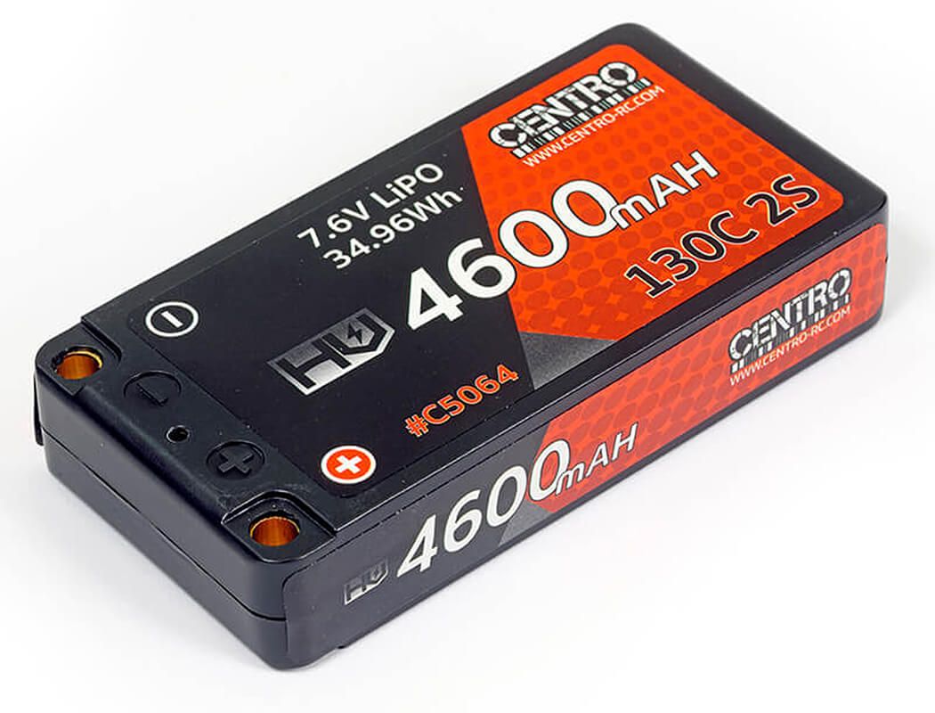 Centro 4600mAh 2s 7.6V HV 130C Hard Case LP Shorty 5mm (C5064)