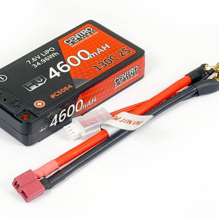 Centro 4600mAh 2s 7.6V HV 130C Hard Case LP Shorty 5mm (C5064)