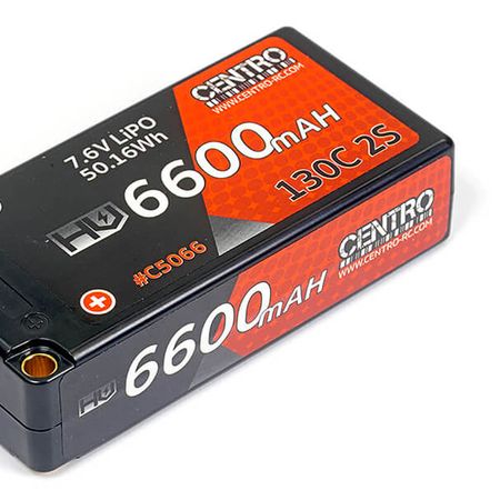 Centro HV 2S 6600Mah 7.6v 130C Hardcase Shorty Lipo (C5066)