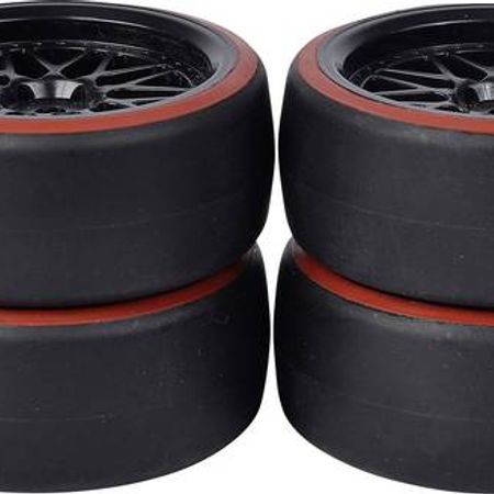Carson 1:10 Wheel Set Drift - Black/Red (4)