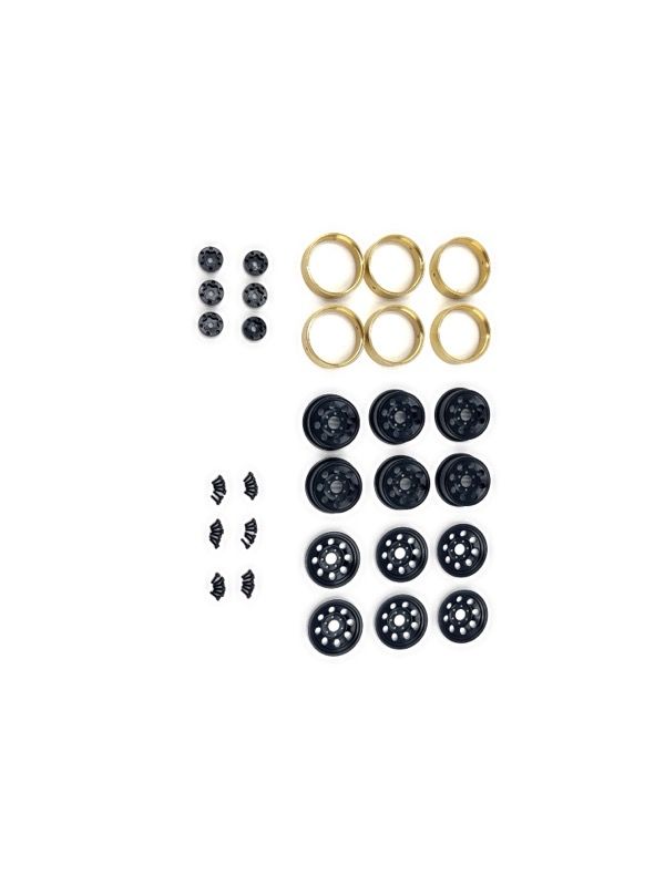 Absima CR-18P 6X6 1.2 Steelie Bead Lock Wheel ( Black )