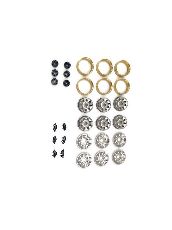 Absima CR-18P 6X6 1.2 Steelie Bead Lock Wheel ( Silver )