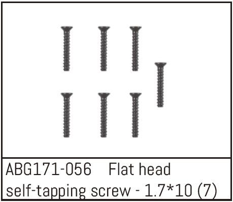Absima Countersunk Screw M1.7*10 (7) ( AB G171-056)