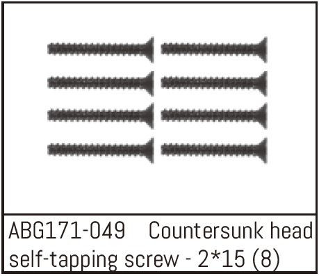 Absima Countersunk Screw M2*15 (8) ( AB G171-049)