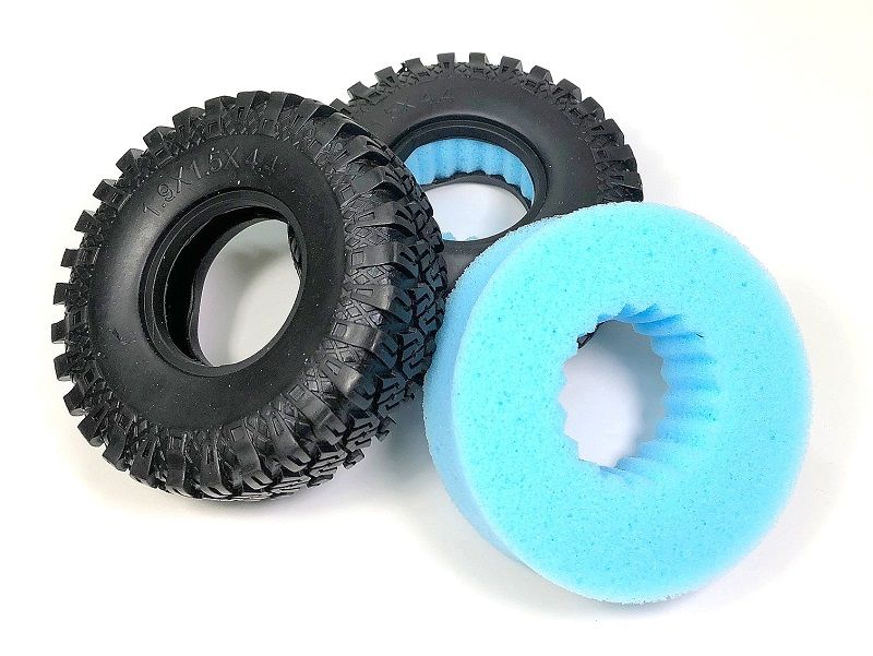 Absima Tire Set Crawler &quot;Super Soft with Rebound Sponge&quot; 114mm (2) ( AB 2500033)