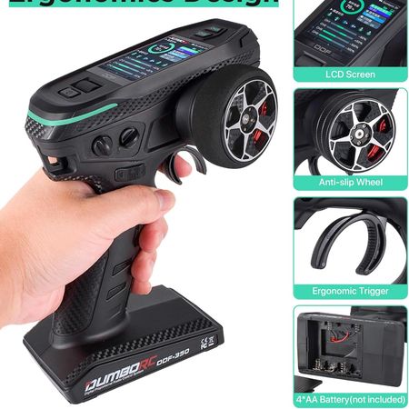 Dumbo RC 10-Channel Radio &quot;DDF-350&quot; 2.4GHz + X10F Receiver (DDF-350) (Metal Wheel Version)