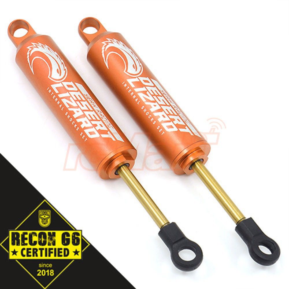Yeah Racing 90mm Desert Lizard Two Stage Internal Spring Damper (2) Orange 1:10 Crawler &#039;G6 Certified&#039; (DDL-090OR)