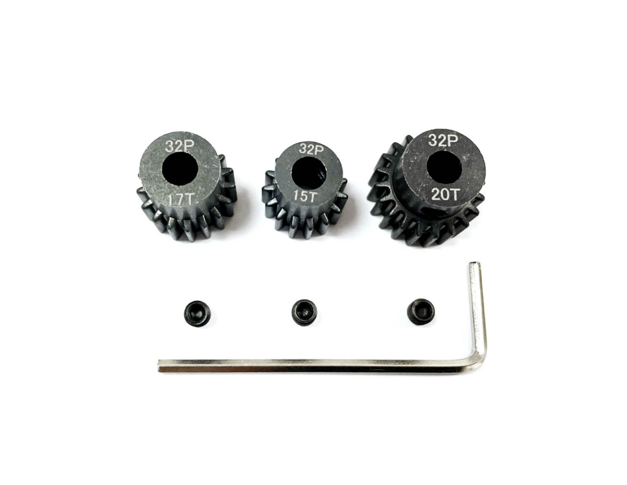 SC Models Arrma 0.8Mod Pinion Set, 15,17,20t 5mm Shaft (SC311003)