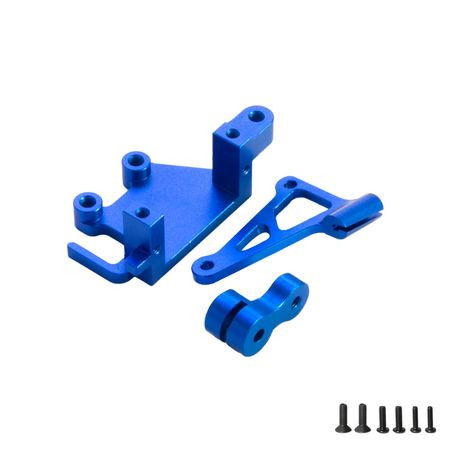 SC Models Aluminum Servo Mount Set, Losi Promoto - Blue (SCPMX1406D)