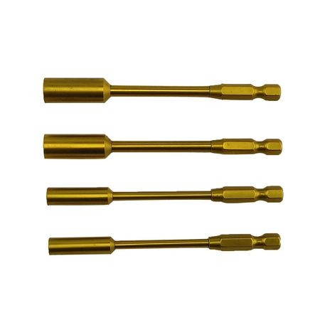 SC Models Titanium Coated Power Nut Driver Tips 4.0, 5.5, 7.0, 8.0mm (SCDTT01005)