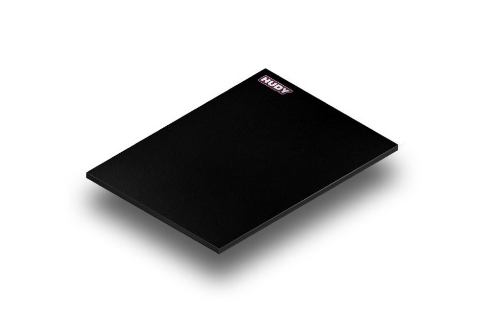 Hudy Flat Set-Up Board 1/10 &amp; 1/12 On-Road - Lightweight - Black (DY108305)