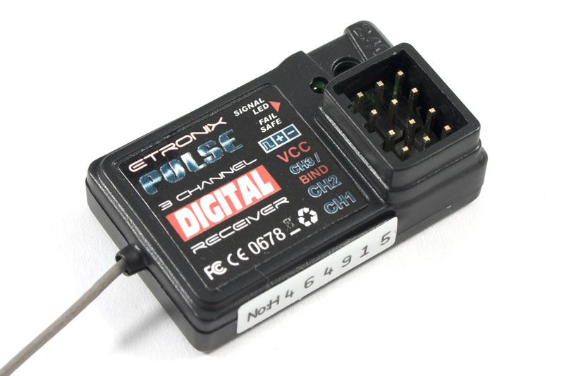 Etronix Pulse GFSK 3Ch 2.4Ghz Receiver (ET1095)