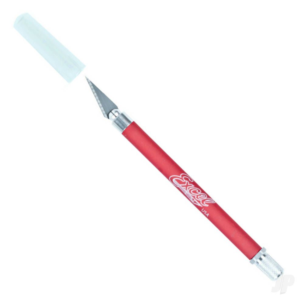 Excel K18 Grip-On Knife with Safety Cap (#11 Blade), Red (EXL16024)