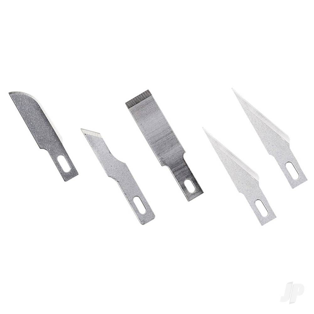 Assorted Light Duty Blades (#10, #16, #17, 2x #11),Shank 0.25&quot; (0.58 cm) (5 pcs) (EXL20014)