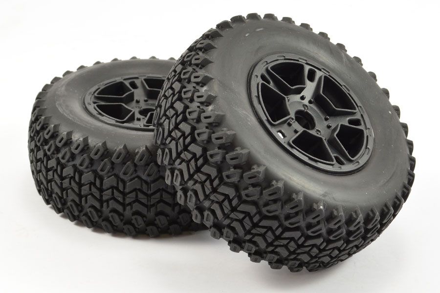Fastrax 1:10 SC Zigzag Mounted 5 Spoke Black (Pr) (FAST1110B)