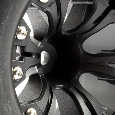 Fastrax 1:10MT Jigsaw Mounted 6 Spoke Black 0 Offset (Pr) (FAST1211B)
