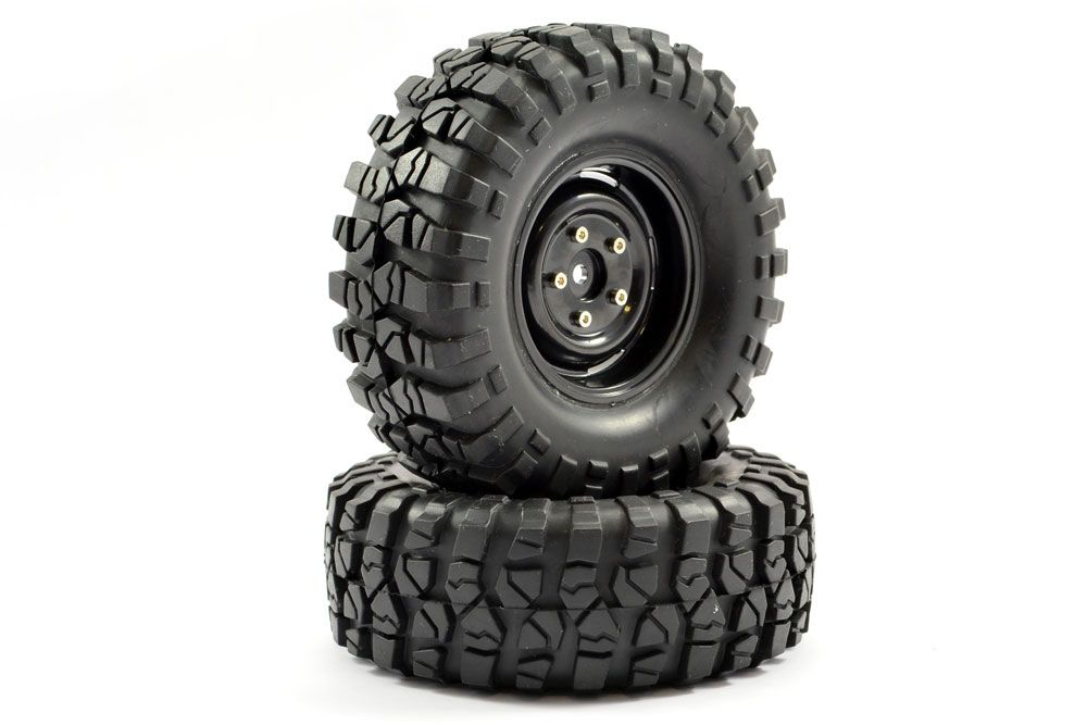Fastrax 1:10 Crawler Sawblock 1.9 Scale Steel Wheel ÃƒÂ¸108mm Tyre (Black) (FAST1266B)
