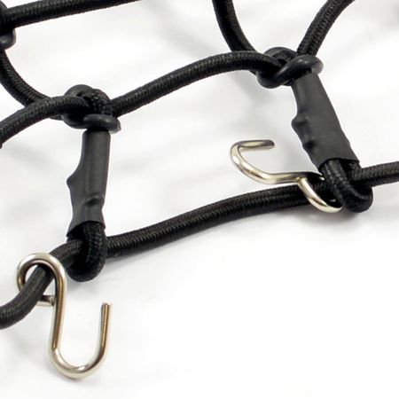 Fastrax Luggage Net With Hooks L130mm x W110mm - Black (FAST2311BK)