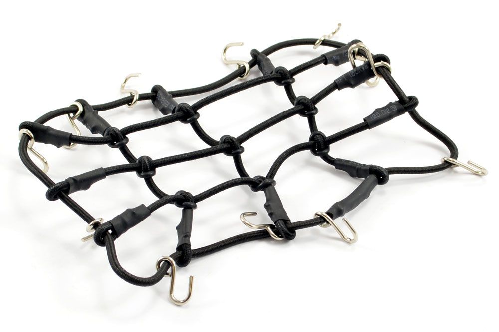 Fastrax Luggage Net With Hooks L130mm x W110mm - Black (FAST2311BK)