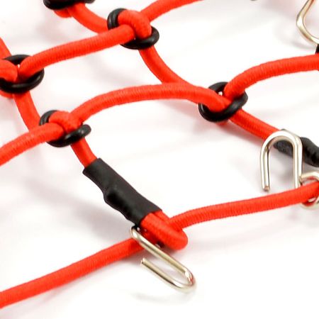 Fastrax Luggage Net With Hooks L130mm x W110mm - Red (FAST2311R)