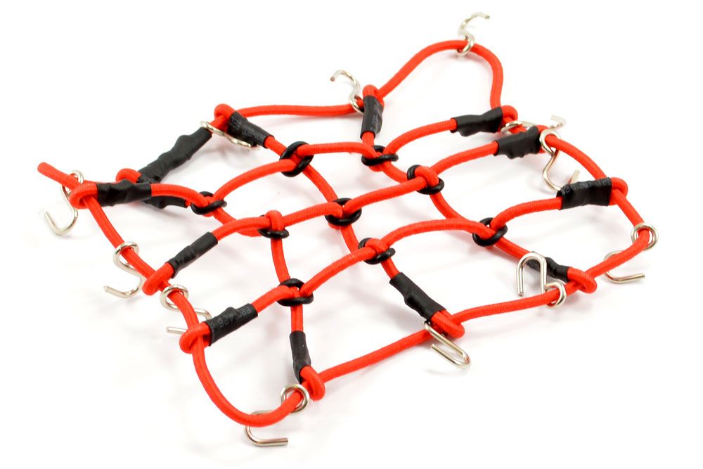 Fastrax Luggage Net With Hooks L130mm x W110mm - Red (FAST2311R)